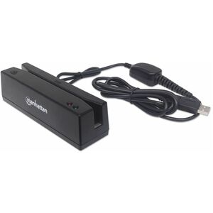 USB-A Magnetic Strip Card Reader, Triple Track Reader, Keyboard Wedge Decoder, Cable 1.5m, Black, Three Year Warranty - Tr