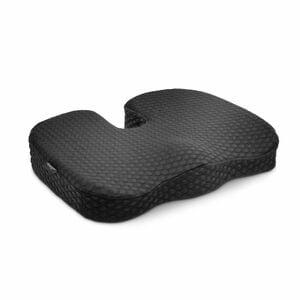 Kensington Premium Seat Cushion - 465.58 mm - Gel Filling - Fabric, Memory Foam, Silicone - U-shaped - Comfortable, Ergono