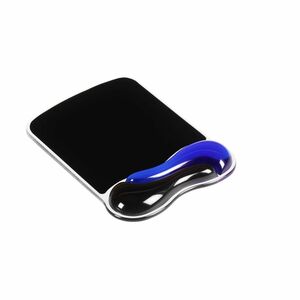 Kensington Duo Gel Mouse Pad with Wrist Rest - 25 mm x 240 mm x 182 mm Dimension - Blue, Smoke - Gel - Mouse