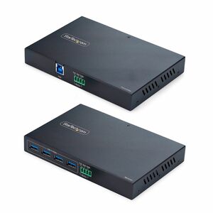 StarTech.com USB/Ethernet Combo Hub - USB Type B - 640 MB/s - Desktop, Webcam, Workstation - Black - TAA Compliant - 7 Tot