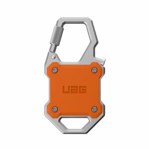 Urban Armor Gear Monarch AirTag, Luggage, Outdoor, Wallet Asset Tracking Tag Holder - Polycarbonate, Aluminium - Orange, S