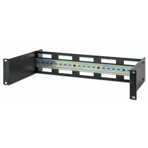 Adjustable 19" Rackmount DIN Rail Kit, 2U, Chassis to Mount Top Hat DIN Rail Equipment in a 19 in. Rack, Adjustable Rail D