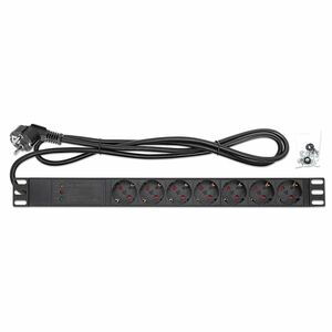 Intellinet PDU - CEE 7/7 (SCHUKO) - 7 x Type F (Schuko) - 16 A - 230 V AC Input - Overload Protection, Double Pole, Surge 