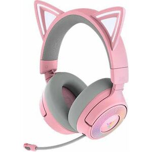 Casque de jeu Razer Kraken Kitty V3 Pro - Câblé / Sans fil - Design Sur tête - Stéréo - Couleur Rose - Binaural - Circumau