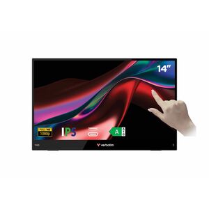 Verbatim LIGHT 14" Class LCD Touchscreen Monitor - 16:9 - 10 ms - 14" Viewable - Capacitive - 10 Point(s) Multi-touch Scre