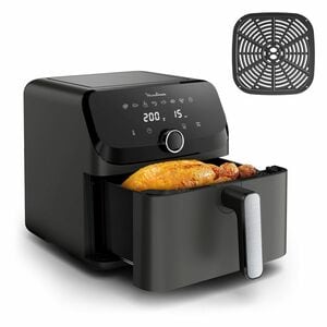 Friggitrice ad aria Moulinex EZ855HF0 - Elettrico - 2020 W - 7,50 L Olio/ - 2 kg Cibo - Nero, Charcoal, Grigio