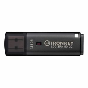 IronKey Locker+ 50 G2 128 GB USB 3.0, USB 3.1 Flash Drive - 256-bit AES-XTS, 256-bit AES - TAA Compliant - 145 MB/s Read S