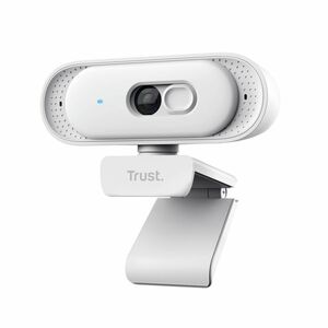 Webcam Trust - 30 fps - Blanc - USB 2.0 Type A/USB 2.0 Type C - Vidéo 2560 x 1440 - Focale fixe - 76° Angle - Fixation pou