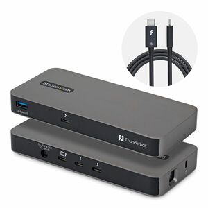 StarTech.com Hub Thunderbolt™ 5 a 4 Porte con KVM Thunderbolt™ Share, 80/120Gbps, Multi-Monitor 8K, PD 140W, USB-A 10Gbps,