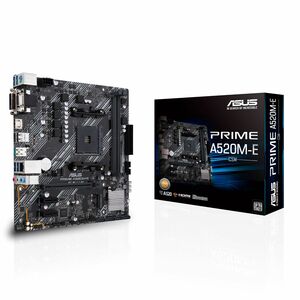 Carte Mère Asus Prime A520M-E/CSM - AMD A520 Chipset - Socket AM4 - Micro ATX - Ryzen 5, Ryzen 3 processeur compatible - 6