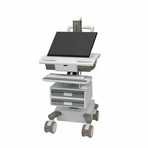 Ergotron Mosaic Medizinische Warenkorb - 2-Tiers - TAA-konform - 2 Schubfach (1x1) - Drücken/Ziehen Griff - 19,50 kg Belas