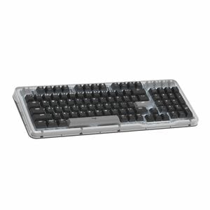 Logitech K98M Plus 键盘 - 袖珍的 - 有线/无线 连接 - A 型 USB 接口 - 英文（美国） - QWERTY 布局 - 灰 - 机械 按键开关 - Bluetooth/RF - 10 m - 2.40 GHz - 