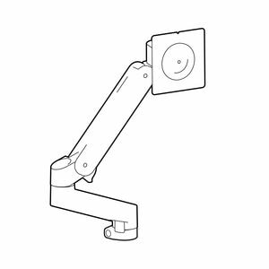 Ergotron 安装臂 用于 显示器, 显示屏, 显示 - 白 - 可调节高度 - 86.4 cm (34") 支持屏幕 - 9.98 kg 承载量 - 75 x 75, 100 x 100 - VESA 安装兼容 - 铝
