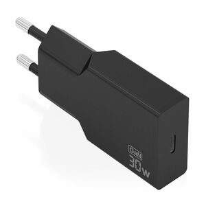 CARGADOR GAN ULTRA DELGADO 30W 1XUSB-C PD3.0 NEGRO