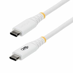 CABLE DE CARGA USB-C 1M - PD 240W - BLANCO - USB-IF