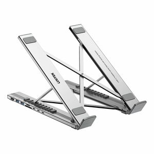 Foldable Laptop Stand with Docking Station (2USB-A 5Gbps + USB-C 5Gbps + HDMI 4K 60Hz + SD/Micro SD + PD 100W)