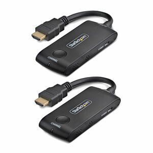 StarTech Wireless HDMI Extender 4K 60Hz, 65ft Range, USB Powered, Plug-and-Play Transmitter and Receiver Kit - Extend 4K 6