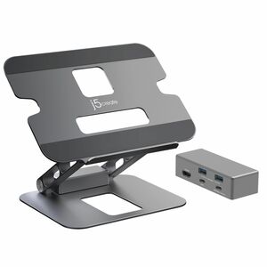 j5create JTS327 USB Type C Docking Station for Tablet PC, Notebook - Charging Capability - Space Gray - Portable - 1 Displ