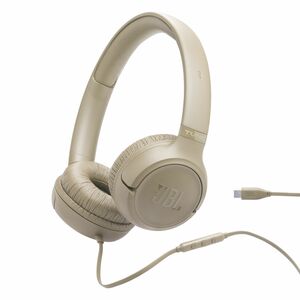 JBL Tune 530C Wired On-ear, Over-the-head Stereo Headset - Beige - Binaural - Ear-cup - 30 Ohm - 20 Hz to 40 kHz - USB Type C
