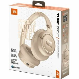 JBL Tune 780NC Wired/Wireless Over-the-ear, On-ear, Over-the-head Stereo Headset - Beige - Binaural - Ear-cup - Bluetooth 