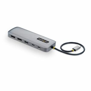 StarTech.com Adattatore Multiporta USB-C a Dual DisplayPort, ricarica PD 100W, 2x 4K 60Hz, Hub 5 porte 5Gbps, Gigabit Ethe