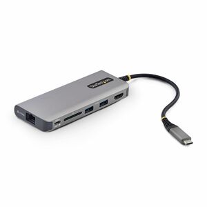StarTech.com Adattatore USB-C a HDMI multiporta con ricarica PD 140W, 4K 60Hz, Hub USB 10Gbps 3 porte, slot SD, Mini Dock 