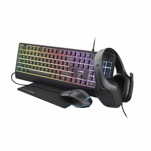 Kit clavier/souris/tapis de souris/casque gaming Trust Gaming GXT 792 Quadrox