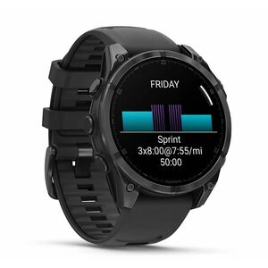 Garmin fēnix 8 Smartwatch - Rotondo Case Shape - Slate Grigio Colore del Case - Nero Colore cinturino - Titanio Materiale 