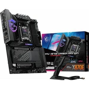MSI MPG X870E CARBON MAX WIFI Gaming Desktop Motherboard - AMD X870E Chipset - Socket AM5 - ATX - Ryzen 9, Ryzen 7 Process