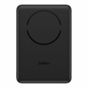 Belkin BoostCharge Power Bank - Black - For Qi2-enabled Device, iPhone - 5000 mAh - 20 W - USB Type-C Connector - 1 x USB 