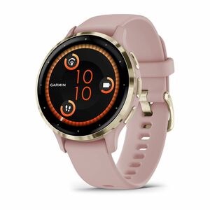 Garmin Venu 3S Smart Watch - Dust Rose Case Color - Phone, Speaker, Text Messaging - Sleep Quality, Stress - GPS - 240 Hou
