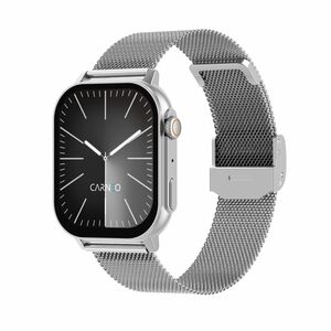 Carneo Zephyr Ultra HR+ Smart Watch - 10 mm Case Thickness - Silver Body Color - Silver, Grey Band Color - Metal, Tempered