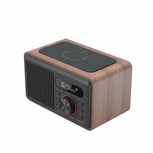 Carneo W100 Clock Radio - DAB, DAB+, FM - USB - Speaker, Wireless Charging - Built-in Battery - Battery Rechargeable