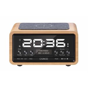 Carneo W20D Clock Radio - 2 x Alarm - DAB, FM, DAB+ - Speaker, Wireless Charging
