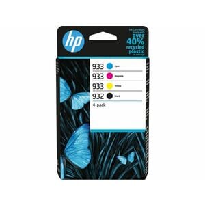 HP 932/933 Original Standard Yield Inkjet Ink Cartridge - Combo Pack - Cyan, Magenta, Yellow - 4 Pack