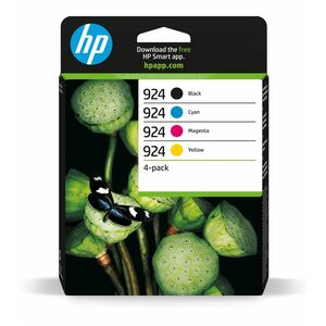 HP 924 Original Inkjet Ink Cartridge - Combo Pack - Black, Cyan, Magenta, Yellow - 4 Pack - 500 Pages Black, 400 Pages C/M/Y