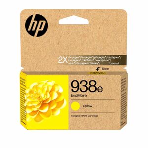 HP EvoMore 938e Original High Yield Inkjet Ink Cartridge - Yellow - 1 Pack - 1,650 pages