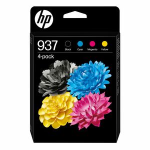 HP 937 Original Inkjet Ink Cartridge - Combo Pack - CMYK - 4 Pack - 1,250 pages, 800 pages