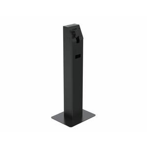 SpacePole Mini Mounting Kiosk for Receipt Printer, Display Screen, Scanner - Black - Landscape/Portrait - 38.1 cm to 68.6 