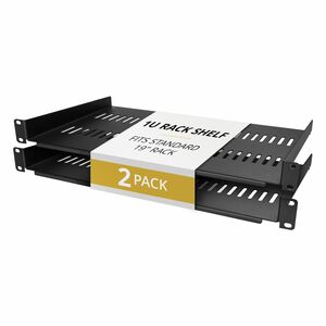 StarTech.com 1U Rackmount Rack-Regal für Server, Gestell, Schrank - 2 Post254 mm Regaltiefe - Schwarz - Stahl, SPCC, Kaltg
