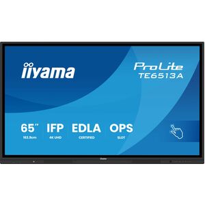 iiyama ProLite TE6513A-B3AG 1638,30 mm 4K UHD LCD Collaboration Display - ARM Cortex A72 + A53 - 6 GB - Touchscreen - 16:9