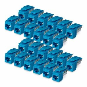 StarTech.com Jack Keystone Cat6, Lot de 24 Prises Ethernet RJ45 Keystone, Prise Murale UTP Cat6, Connecteur à 90° 110 Punc