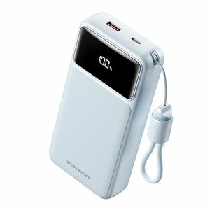 Vention XGY40 Power Bank - Blue - For Universal, iPhone, iPad Pro - 1 x Type-C 20W - 20000 mAh - 22.50 W - 3 A, 2 A, 1.50 