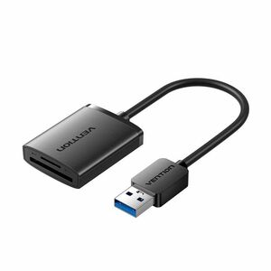 Vention CLP 2 Slot(s) Flash Reader - USB 3.0 Type A - External - 1.95 TB Flash Drive - 5 GB/s - SD, microSDHC, SDHC, SDXC