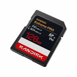 Western Digital Extreme PRO SDSDXDE-128G-GN4IN 128 GB Class 3/UHS-II V90 SDXC - 310 MB/s Read - 304 MB/s Write