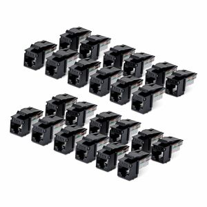 StarTech.com Gold Plated Network Connector - 24 / Pack - TAA Compliant - 1 x RJ-45 Network - Female - Black
