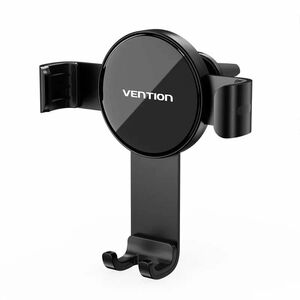 Vention KCGB0 Smartphone, Car, iPhone SmartPhone Holder - 112.1 mm x 73 mm x 83.5 mm x - Silicone, ABS - Black - Air Vent,