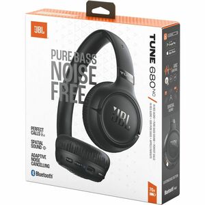 JBL Tune 680NC Wired/Wireless Over-the-ear, On-ear, Over-the-head Stereo Headset - Black - Binaural - Ear-cup - Bluetooth 
