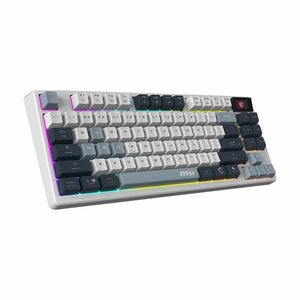 MSI FORGE GK600 TKL WIRELESS SKY Gaming Keyboard - Wired/Wireless Connectivity - Bluetooth/RF - Tenkeyless - 2.40 GHz - US