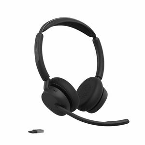 Jabra Evolve3 45 Wired/Wireless On-ear, Over-the-head Stereo Headset - Binaural - Supra-aural - 3000 cm - Bluetooth - 16 O